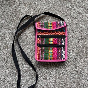 Handmade Mayan Art Multicoloured Woven Lightweight Textile Crossbody Boho Bag